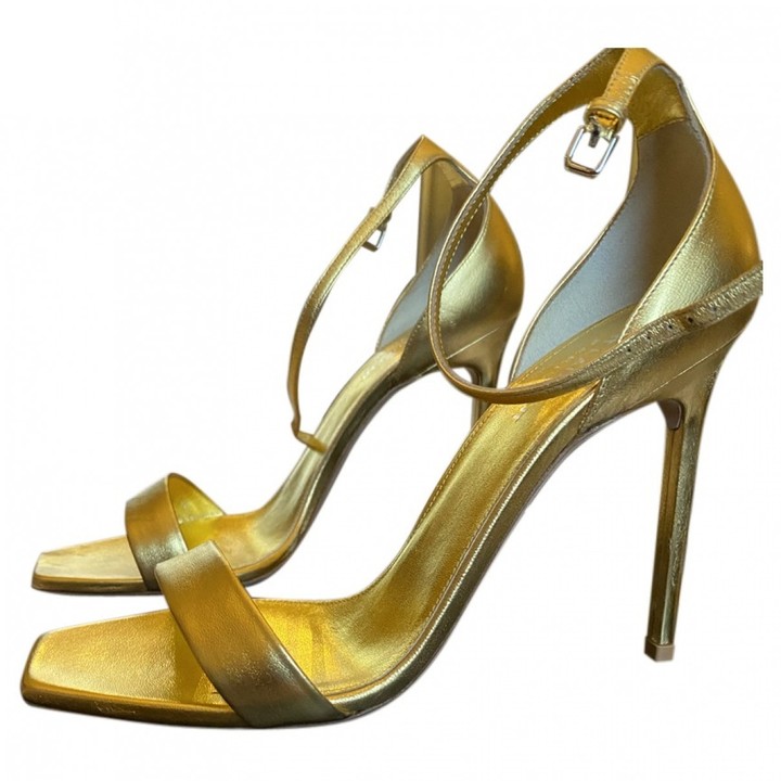 saint laurent gold sandals