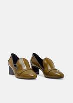 Thumbnail for your product : Pierre Hardy Belle Multi Calf Loafers Khaki-Black