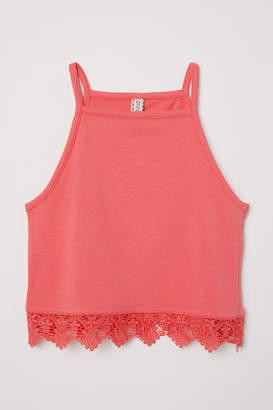 H&M Tank Top with Lace - Pink