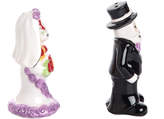 Thumbnail for your product : Transpac Set Of 2 Dolomite Day Of The Dead Bride & Groom Salt & Pepper Shakers