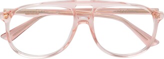 Gucci Eyewear Transparent Pilot-Frame Glasses