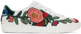 Gucci - Baskets blanches Floral Ace