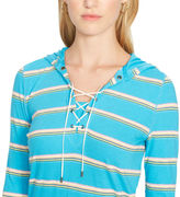 Thumbnail for your product : Ralph Lauren Petite Serape Lace-Up Hoodie