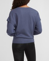 Thumbnail for your product : Express Capped Sleeve Crew Neck Sweater