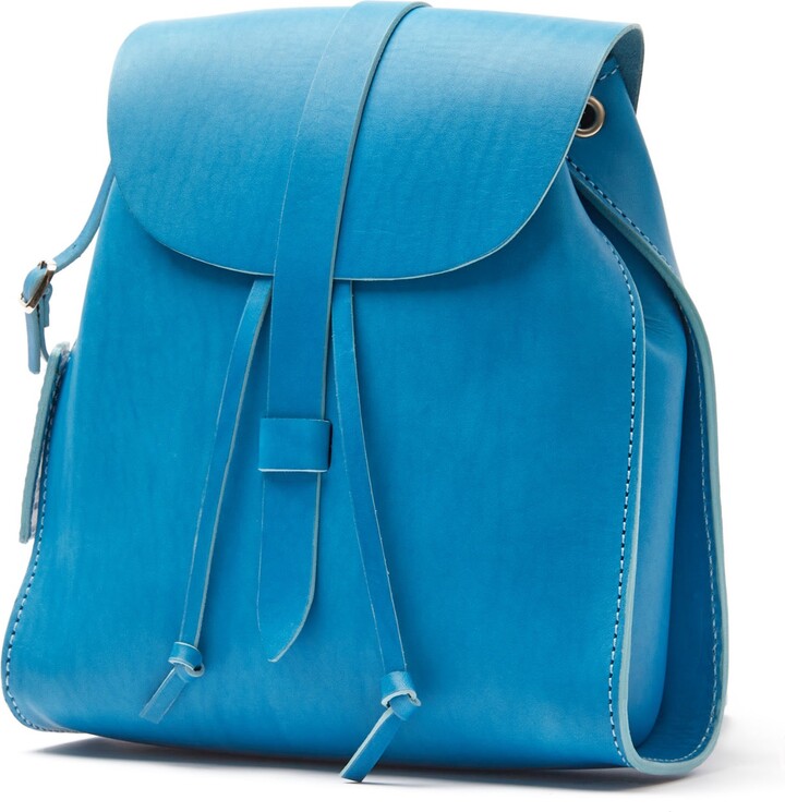 Leather Backpack Women's Blue Celeste Mod. R46uv-761 – купить на Ярмарке  Мастеров – ENZ2VCOM | Backpacks, St. Petersburg