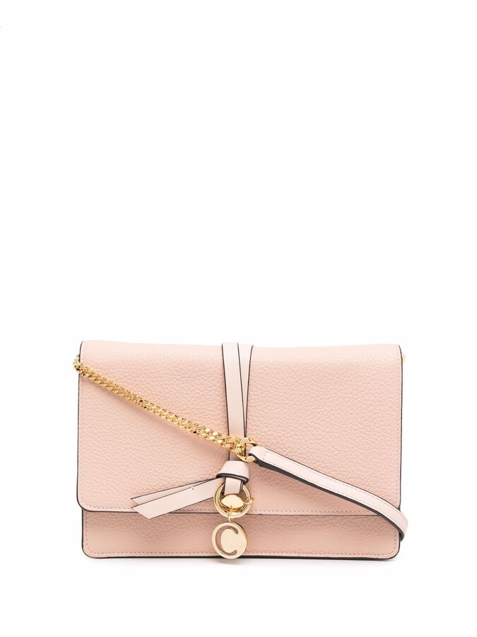 nude leather clutch