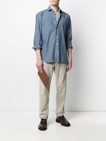 Thumbnail for your product : Barba Long-Sleeve Chambray Shirt