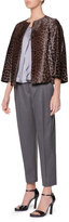 Thumbnail for your product : Giorgio Armani Cropped Leopard-Print Calf Hair Jacket