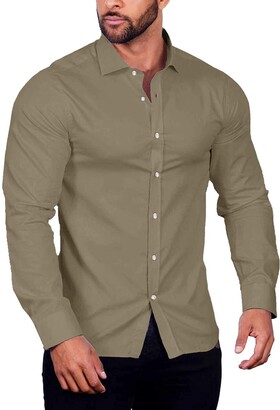 COOFANDY Men/'s Fashion Slim Fit Dress Shirt Casual Shirt