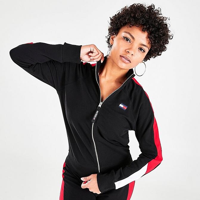 Tommy Hilfiger Women's Mock Neck Full-Zip Track Jacket - ShopStyle