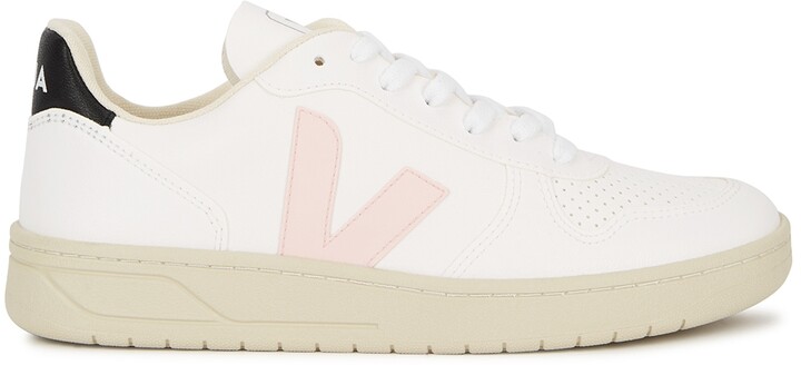 Vegan Sneaker | VEJA V-12 B-Mesh White Purple Jaune-Fluo | avesu VEGAN SHOES