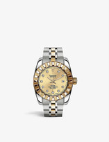 Thumbnail for your product : Tudor M22013-0007 Classic Date diamond, 18ct yellow-gold and stainless-steel automatic watch