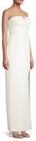 Thumbnail for your product : Aidan Mattox Strapless Slit Crepe Gown