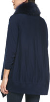 Thumbnail for your product : Alice + Olivia Cashmere-Blend Izzy Open-Front Cardigan, Navy