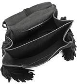 Thumbnail for your product : Elena Ghisellini Small Suede Fringe Flap Shoulder Bag