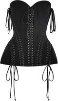 Thumbnail for your product : Dolce & Gabbana Lace-up Satin-trimmed Stretch-tulle Bustier Top