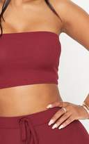 Thumbnail for your product : PrettyLittleThing Shape Charcoal Ribbed Bandeau Crop Top