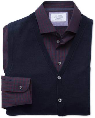 Charles Tyrwhitt Navy Merino Wool Vest Size XS