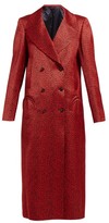 Thumbnail for your product : BLAZÉ MILANO Billy Double-breasted Leopard-print Satin Coat - Red