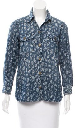 Current/Elliott Paisley Printed Button-Up