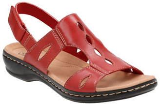 Clarks Cushion Soft Leisa Lakelyn Leather Flat Sandals