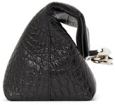 Thumbnail for your product : Alexander McQueen Black Croc Sculptural Pouch