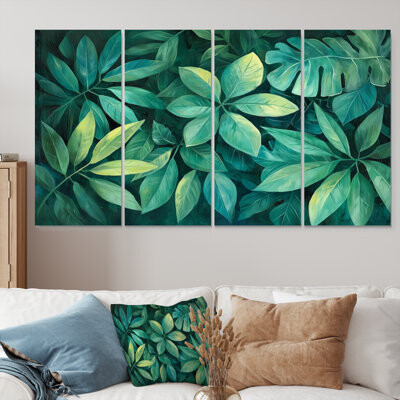 Winston Porter Green Rainforest Canopy Leves - Rainforest Wall Art - Traditional Wall Art Decor