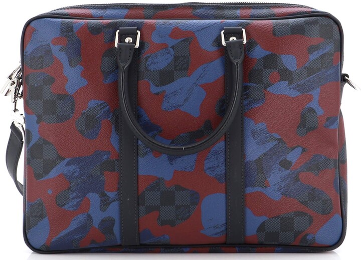Louis Vuitton Porte-Documents Voyage Briefcase Limited Edition Camouflage  Damier Cobalt PM - ShopStyle Shoulder Bags