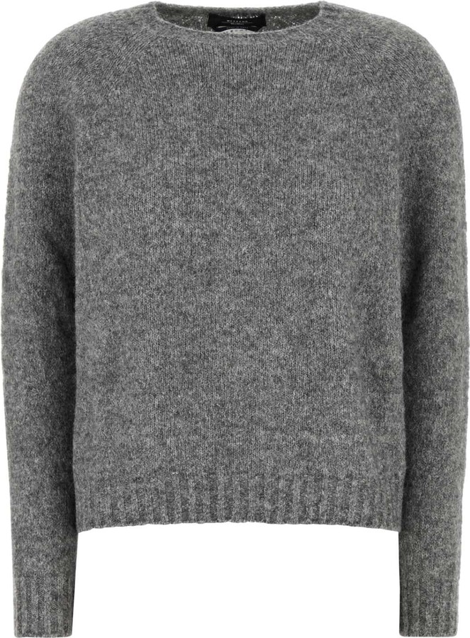 Weekend Max Mara Melange Grey Alpaca Blend Oversize Ghiacci Sweater