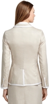 Thumbnail for your product : Brooks Brothers Stellita Fit Two-Button Trimmed Linen Jacket