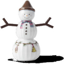 Kähler Hammershoi Christmas Snowboy H 3.5" White W. Deco