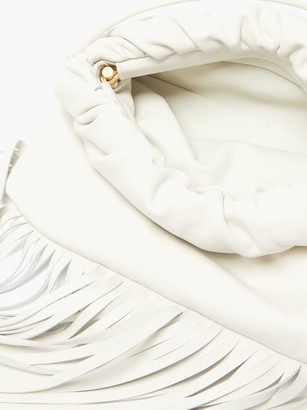 Bottega Veneta The Fringe Pouch Leather Shoulder Bag - White