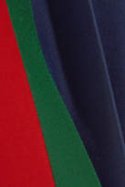 Thumbnail for your product : Gucci Striped Wool And Silk-blend Cady Flared Pants - Navy