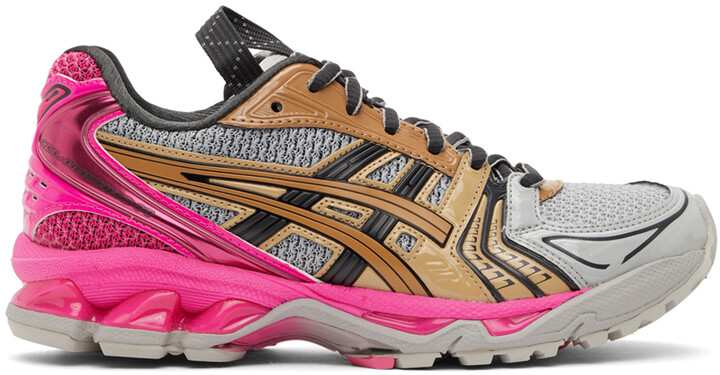 asics grey and pink