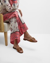 Thumbnail for your product : Fendi FF Tube Medallion Flat Sandals