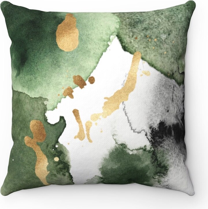 Etsy Abstract Art Pillow Cover, Couch Throw Accent, Forest Sage Green,  Ombre Beige Black, Decorative Pillowcase, Square, - ShopStyle