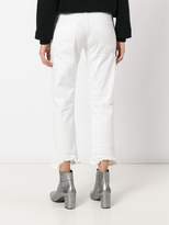 Thumbnail for your product : R 13 shredded boy cropped jeans