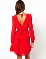 Thumbnail for your product : TFNC Skater Dress With Chiffon Cross Front