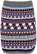 Thumbnail for your product : boohoo Mindy Festive Patterned Knitted Skirt