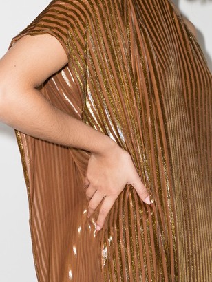 Taller Marmo Metallic One-Shoulder Mini Dress