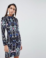 lipsy long sleeve bandage dress