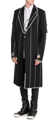 Kenzo Striped Wool Coat