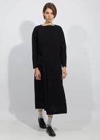 Thumbnail for your product : Blue Blue Japan Pleated Boat Neck Long Sleeve Pullover