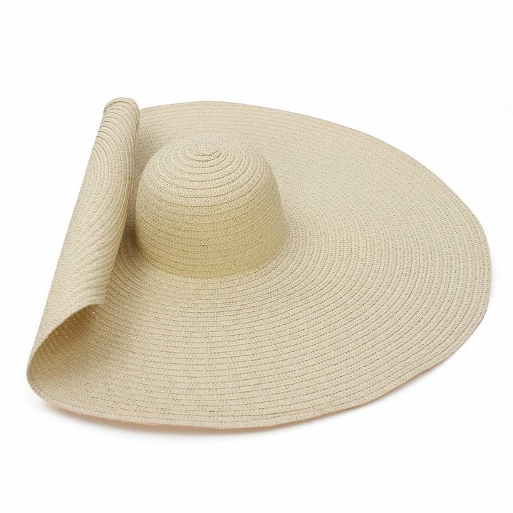 GEMVIE Womens Oversized Straw Hat Wide Brim Summer Sun Hat Packable