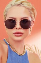 Thumbnail for your product : Quay Jezabell 57mm Round Sunglasses