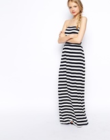 Thumbnail for your product : ASOS Bandeau Maxi Dress in Stripe