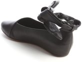 Thumbnail for your product : Kooba black leather 'Clarissa' flat with ankle tie