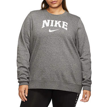 nike womens plus crew neck long sleeve sweatshirt