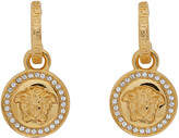 Thumbnail for your product : Versace Gold Diamond Medusa Earrings