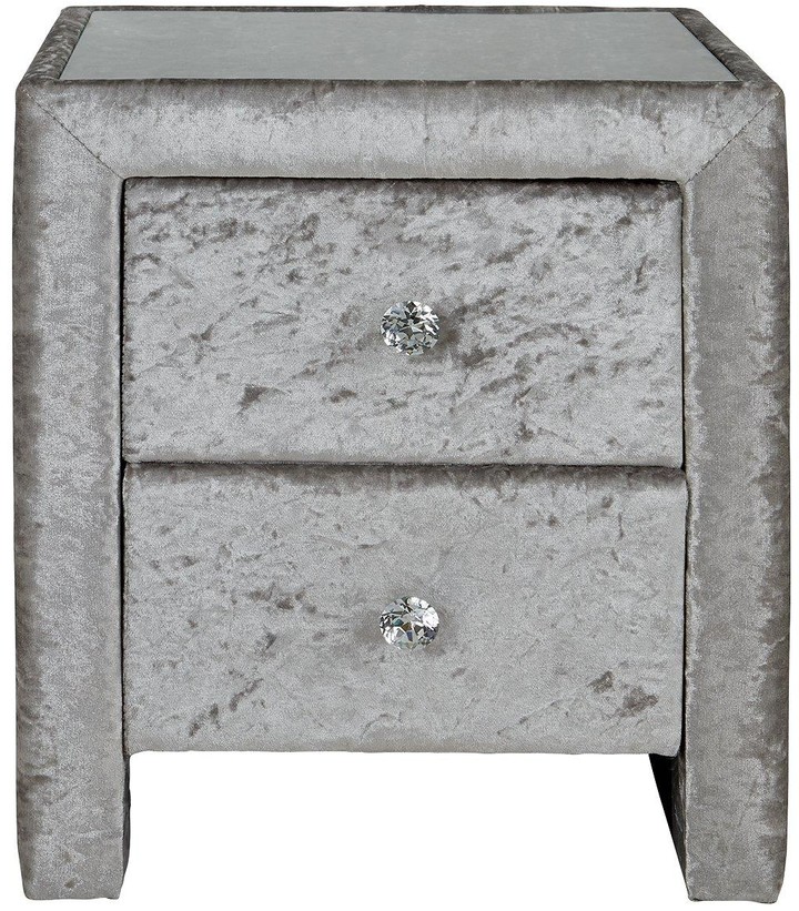 Crushed Velvet Bedside Table ShopStyle Nightstands